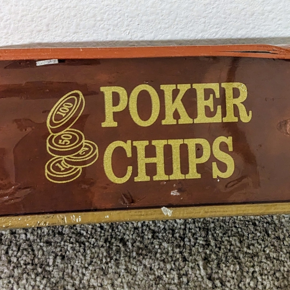 Ankyo 60 Count Poker Chips‎ Set with Rack, New In Sealed Box